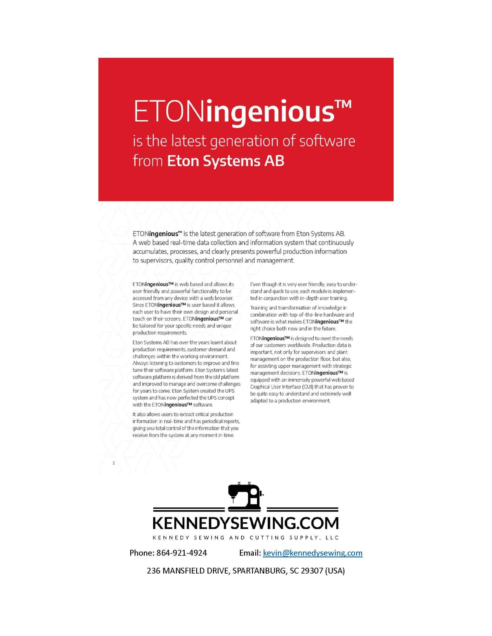 ETON SYSTEMS ETONingenious software - 4.0 smart factory 