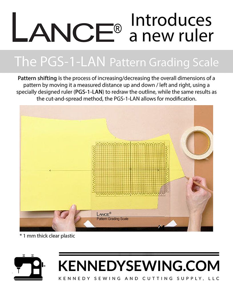 LANCE PGS-1-LAN
PATTERN GRADING SCALE

