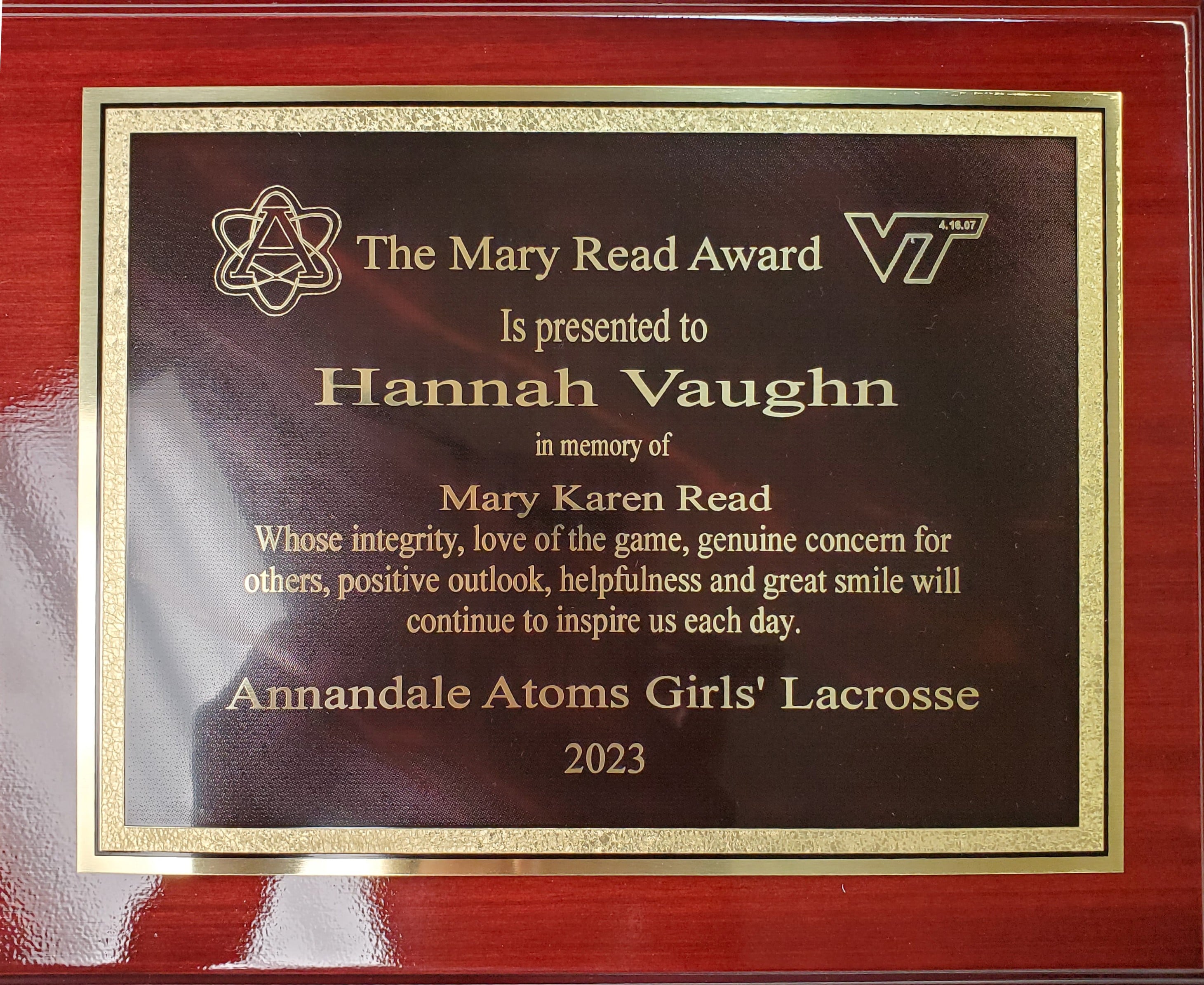 The Mary Read Award