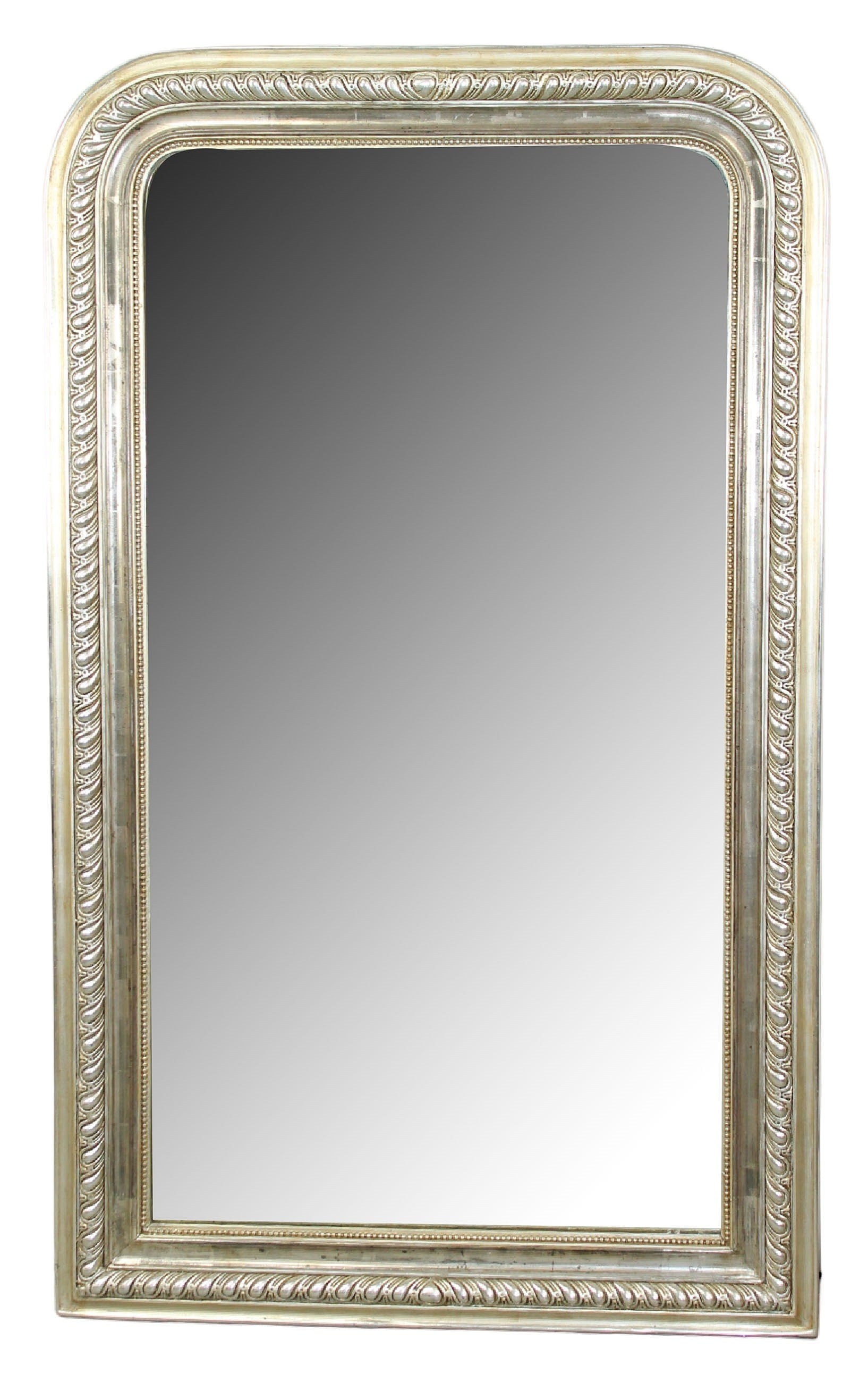 French Louis Philippe silver leaf mirror