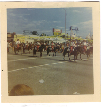 Riding in our first parade a long, long time ago.