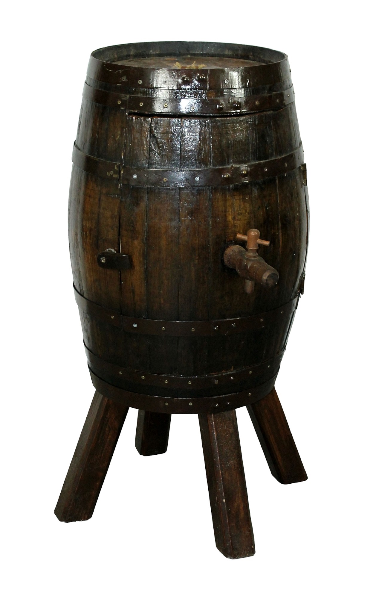French wine barrel bar cabinet