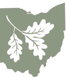A logo of the state of Ohio with a oak leaf in the middle