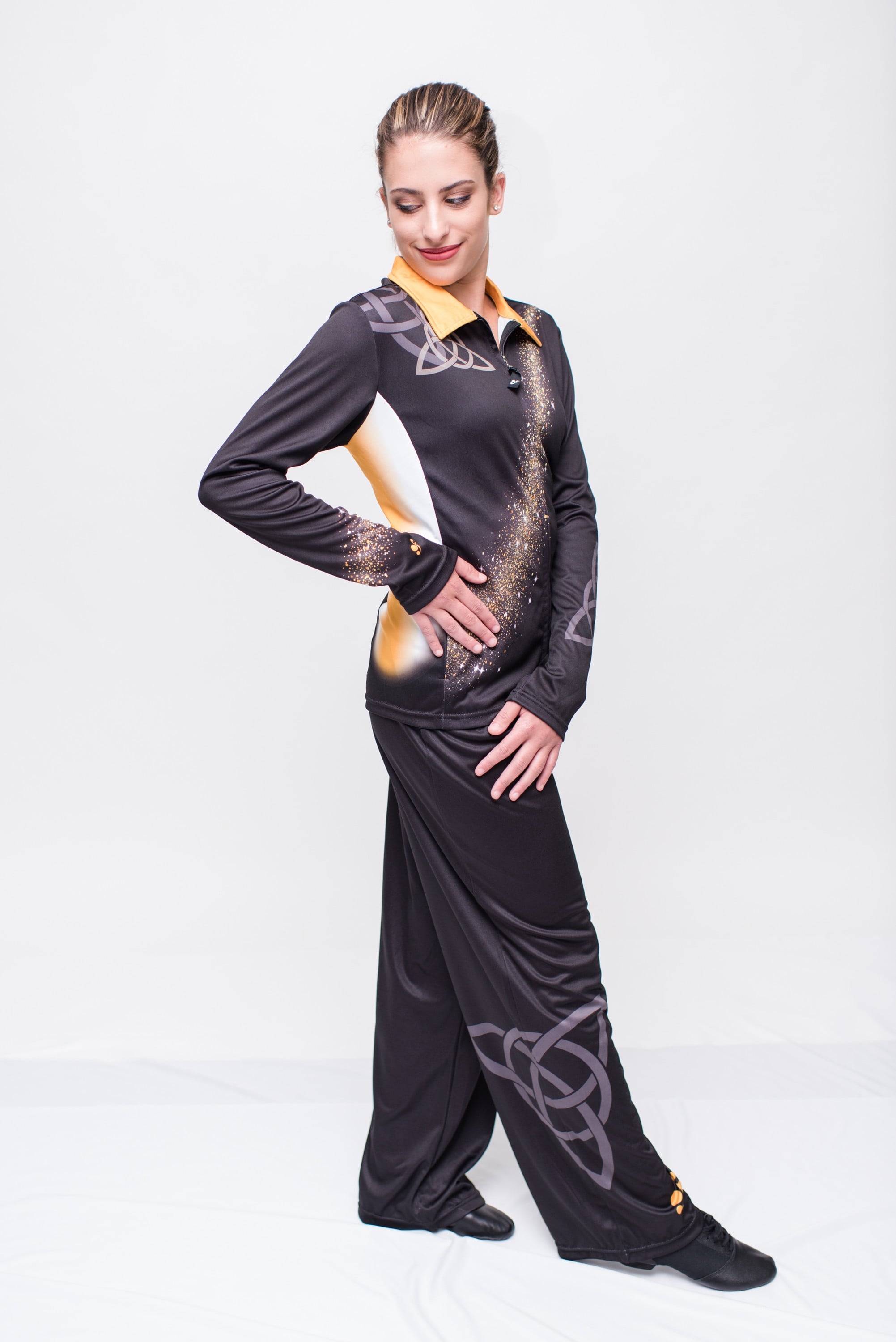 Dance Jacket in Ocen Blue, Susnet Yellow, Black and White -A real Showstopper!