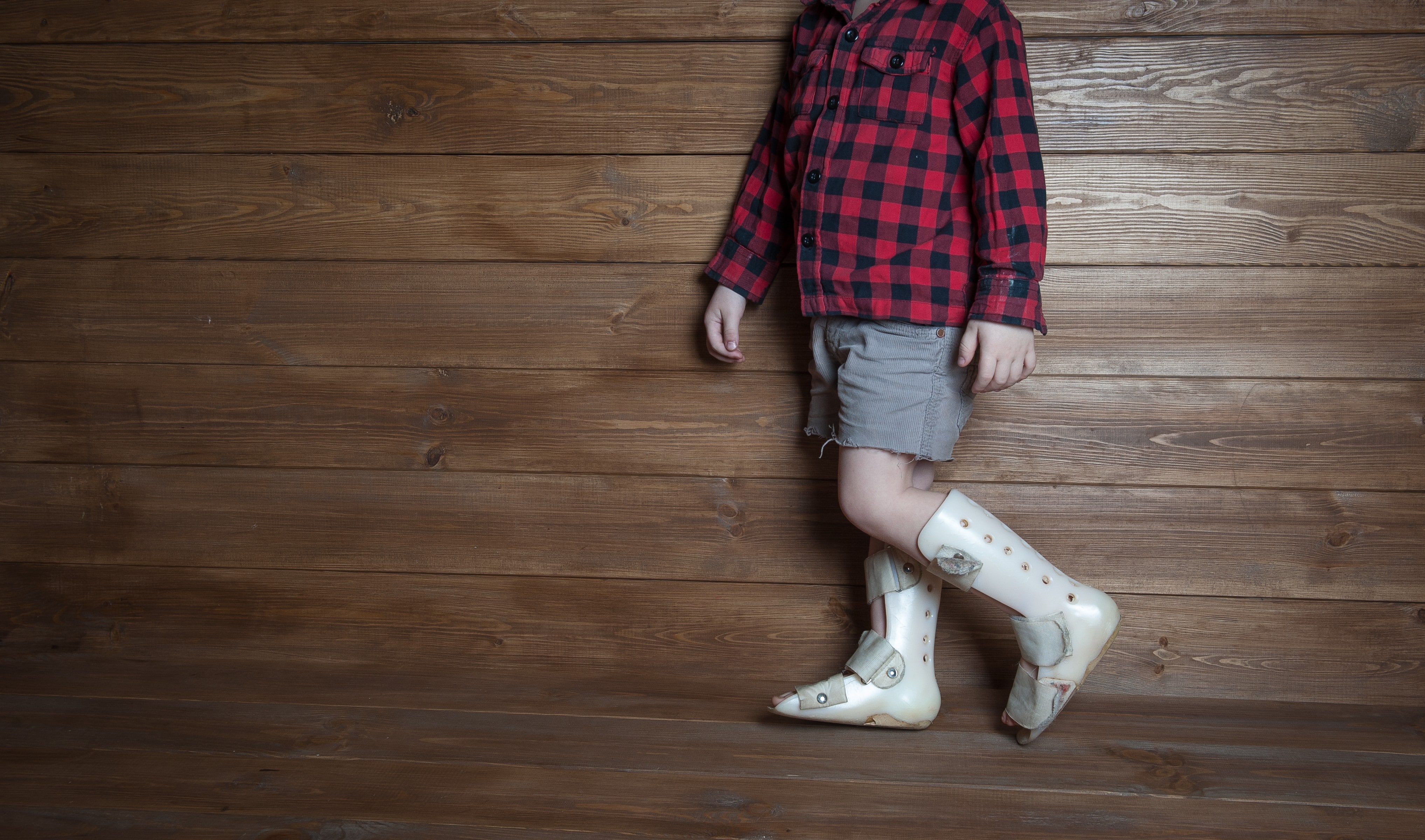 Child with Foot Brace