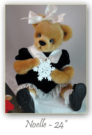 Noelle-hand crafted 24 inch plush tissavel artist bear from my toddler collection