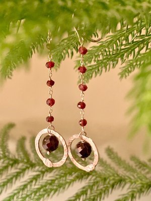 Earrings With Red Beads