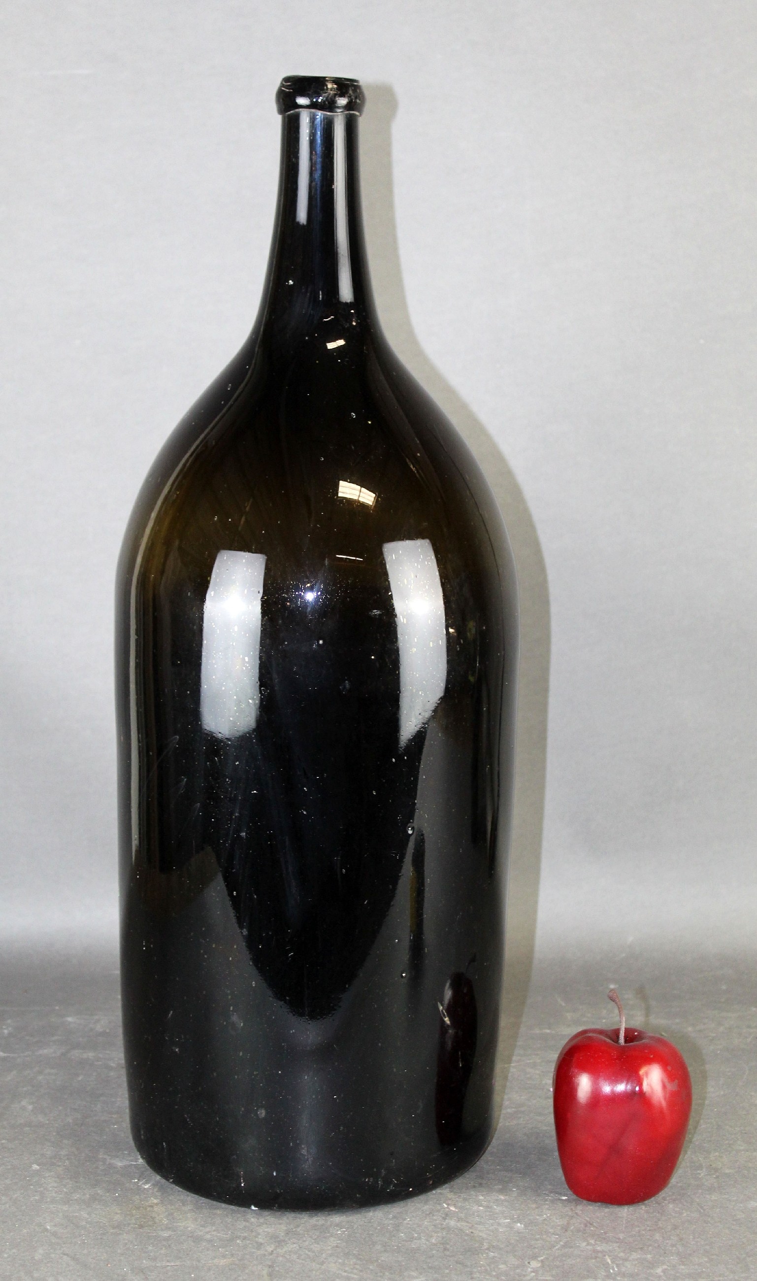 French blown glass wine bottle