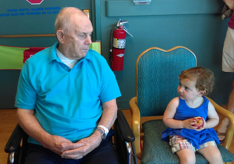 Sgm Robert E. Bowman (Army) with great-granddaughter at the Soldiers Home