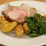 Pork Chops With Pan-Fried Fingerling Potatoes And Wilted Kale