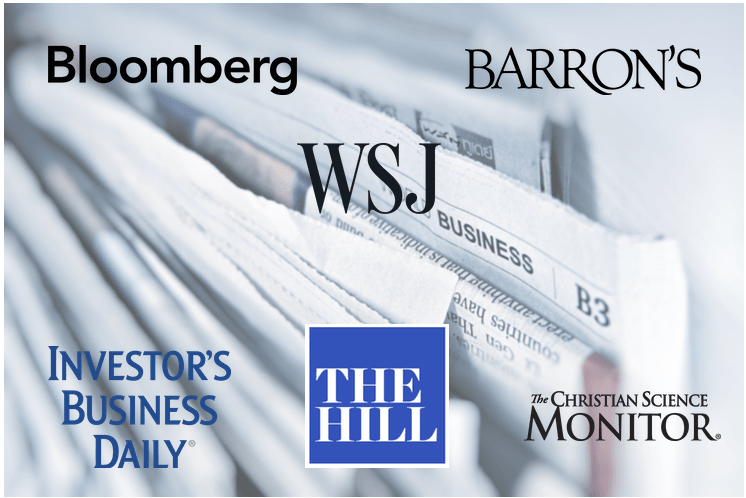 Research reports and op-eds have been featured in financial publications such as the Wall Street Journal, Barron's and Bloomberg