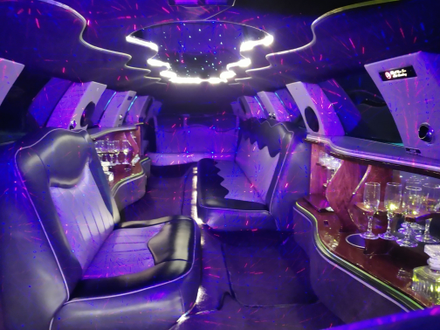 Limousine Interior with Lazer Lights