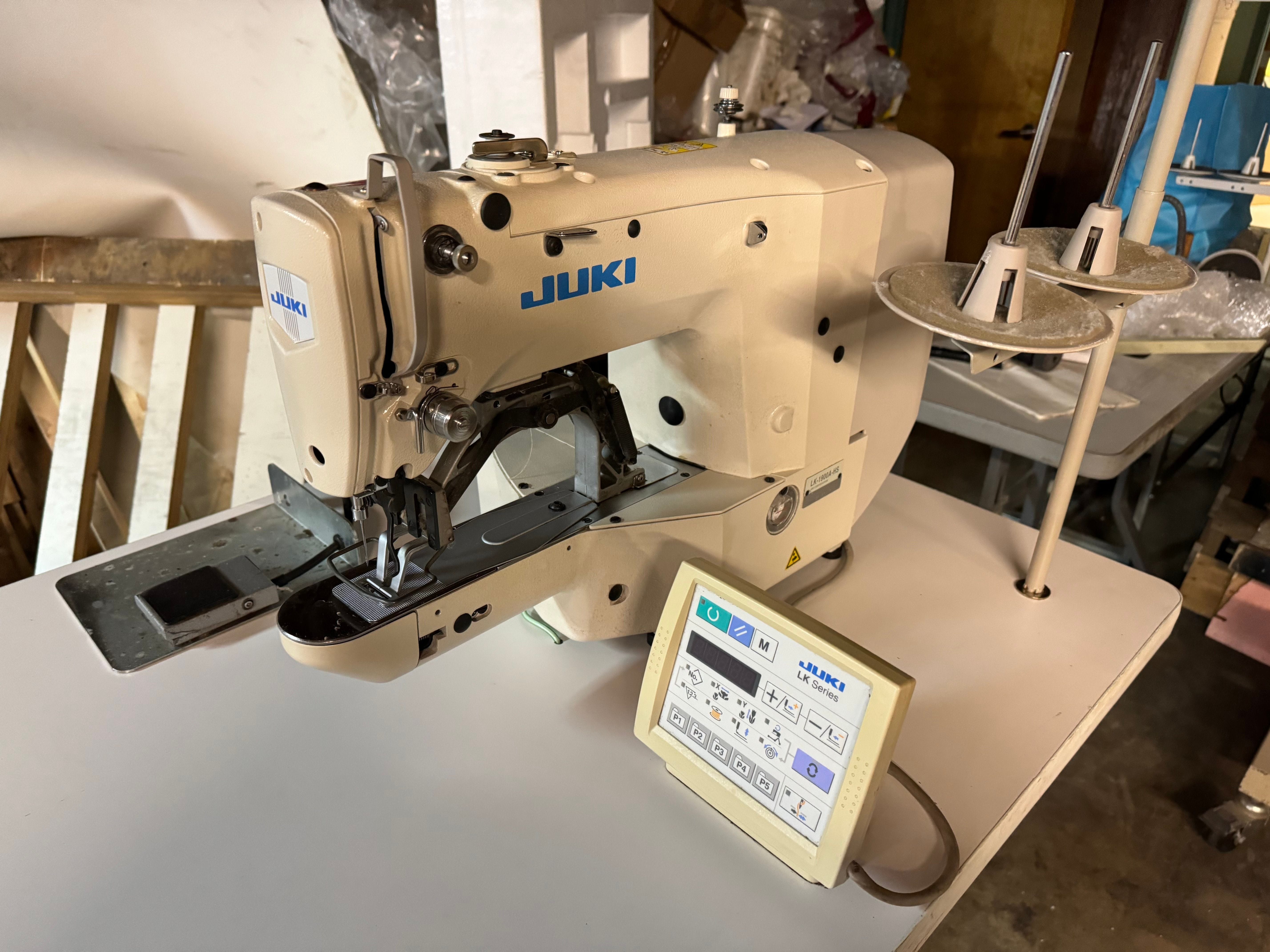 JUKI LK-1920HA
ELECTRONIC BARTACK
HEAVY MATERIALS
SEWING AREA: 40mm X 30mm
COMPLETE