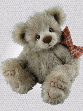 Riley-hand crafted plush synthetic artist bear