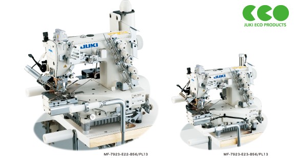 JUKI MF-7900-E22 and MF-7900-E23
High-Speed, Cylinder-Bed, Top and Bottom Coverstitch Machine (Endless Spandex Elastic Band Attaching)