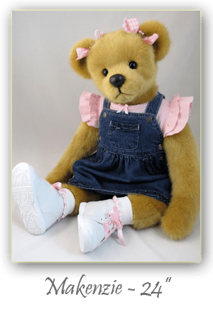 Makenzie-hand crafted 24 inch tissavel artist bear from my toddler collection