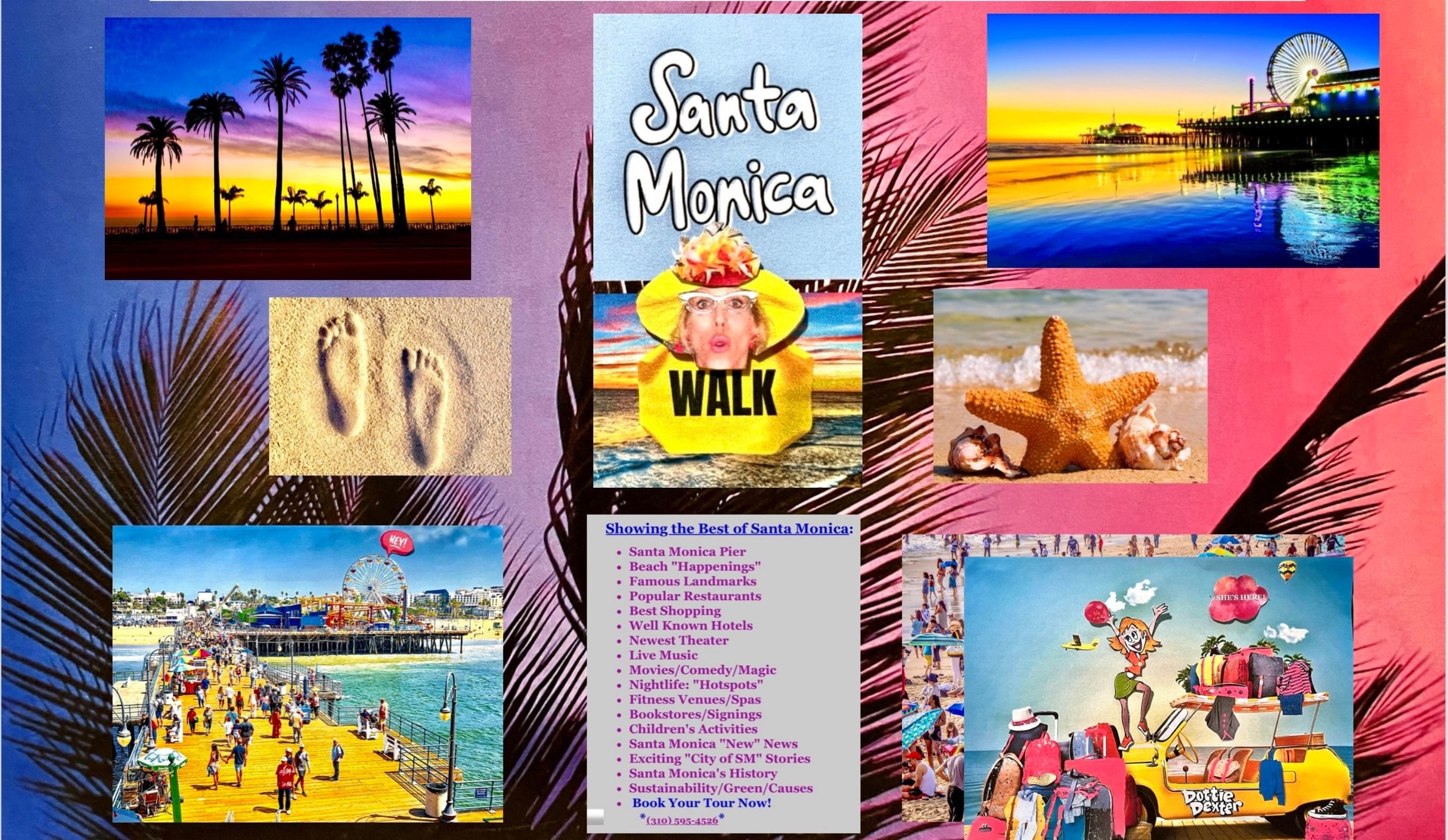 Santa Monica Pier, Santa Monica beach,l Historical Santa Monica Landmarks, Popular Santa Monica Restaurants, Best Santa Monica Shopping, Best Hotels, Nightlife!