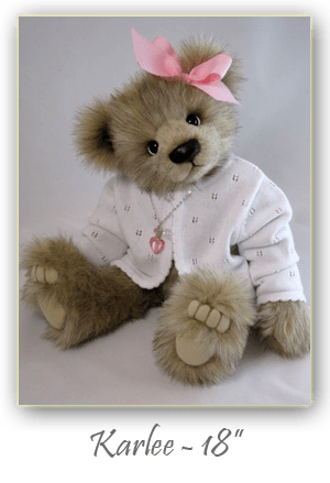Karlee-hand crafted 18 inch plush synthetic artist bear