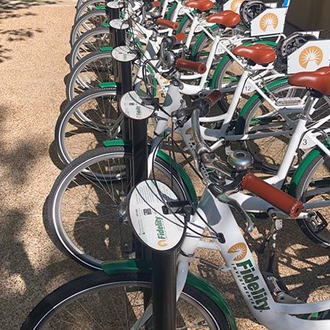 On BIke Share at Fidelity corporate campus
