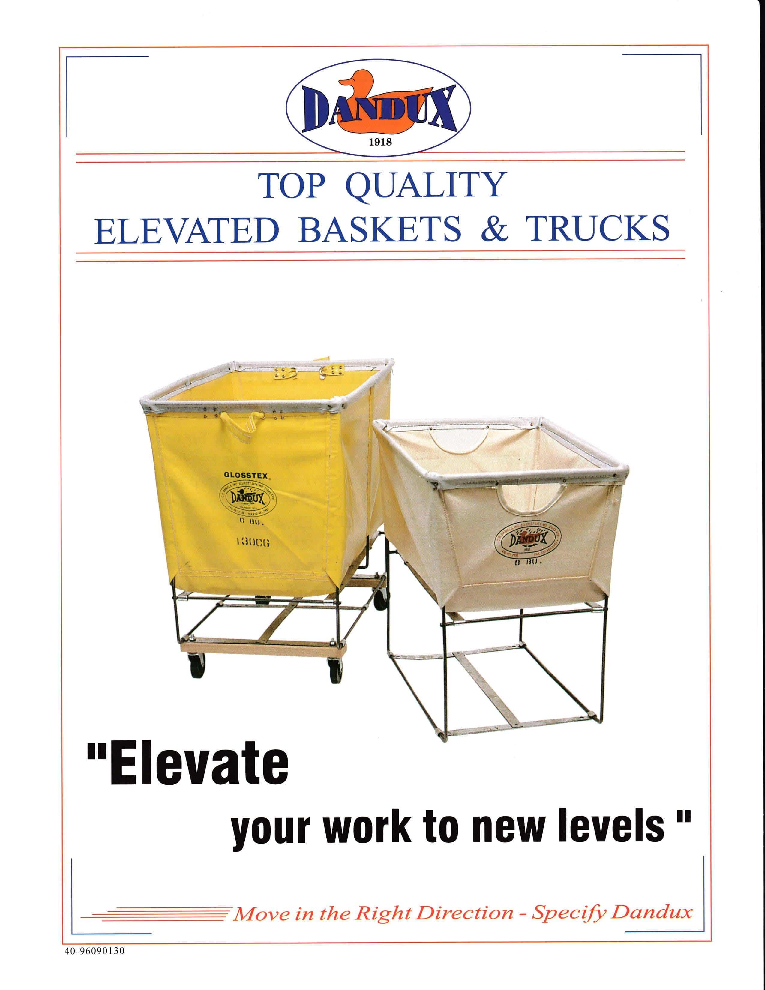 DANDUX Elevated Baskets and Trucks, with or witout casters