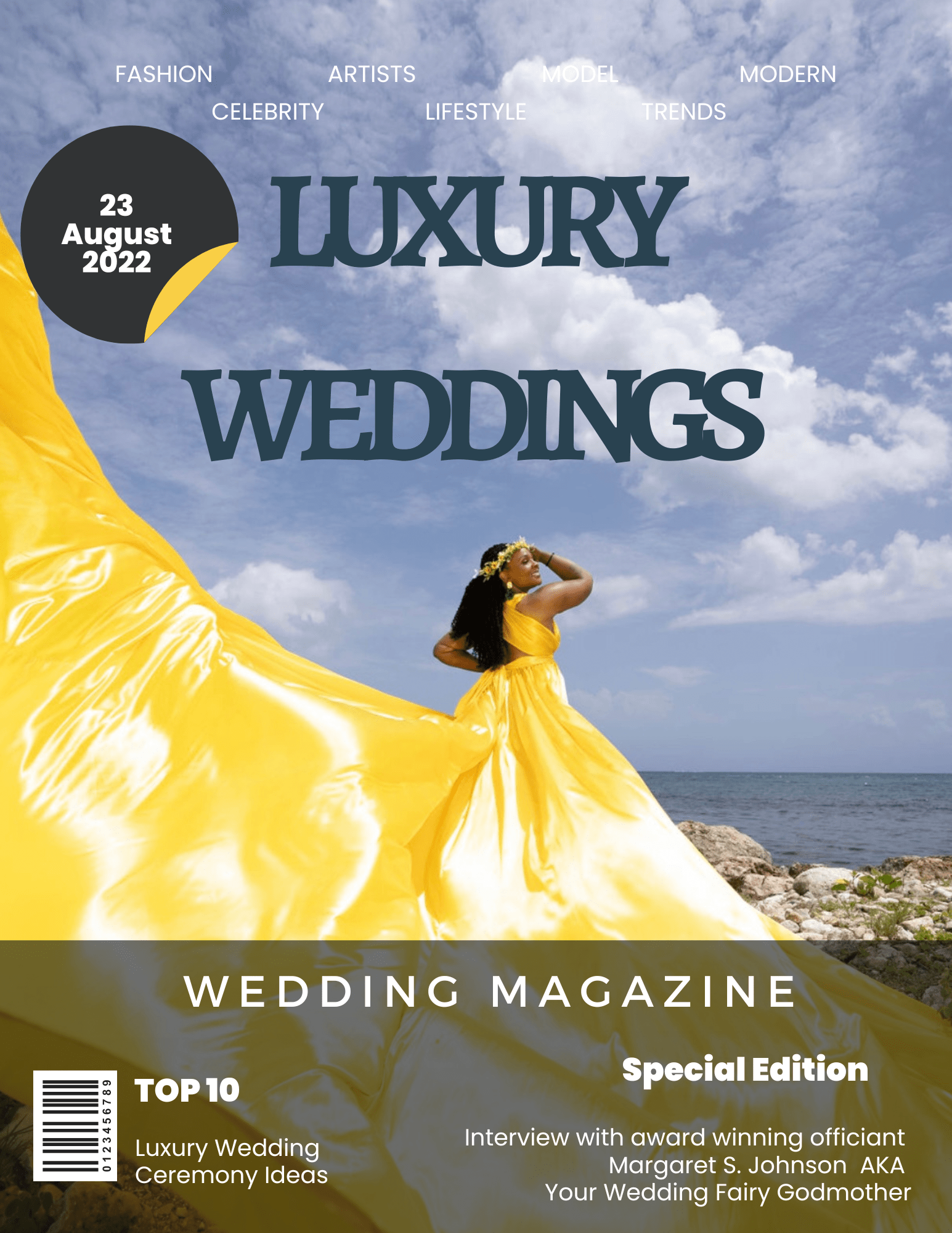 Luxury Wedding officiant by Margaret S. Johnson Marry Me in Massachusetts Magazine Cover