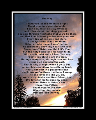 A thank you poem written to tell Jesus thank you for all he's done for each of us out of love.