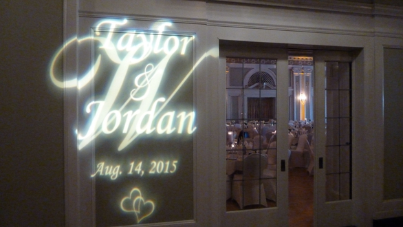 A wedding monogram at Greysolon Ballroom.