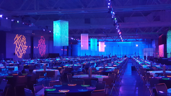 Essentia Health dinner. Pioneer Hall, DECC.
UV glow party.
Decor by Event Lab LLC