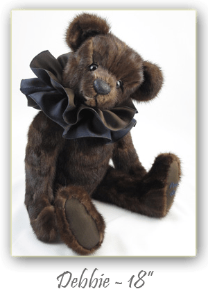 Debbie-hand crafted 18 inch recycled mink artist bear