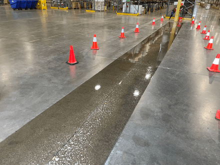 concrete resurfacing in warehouse