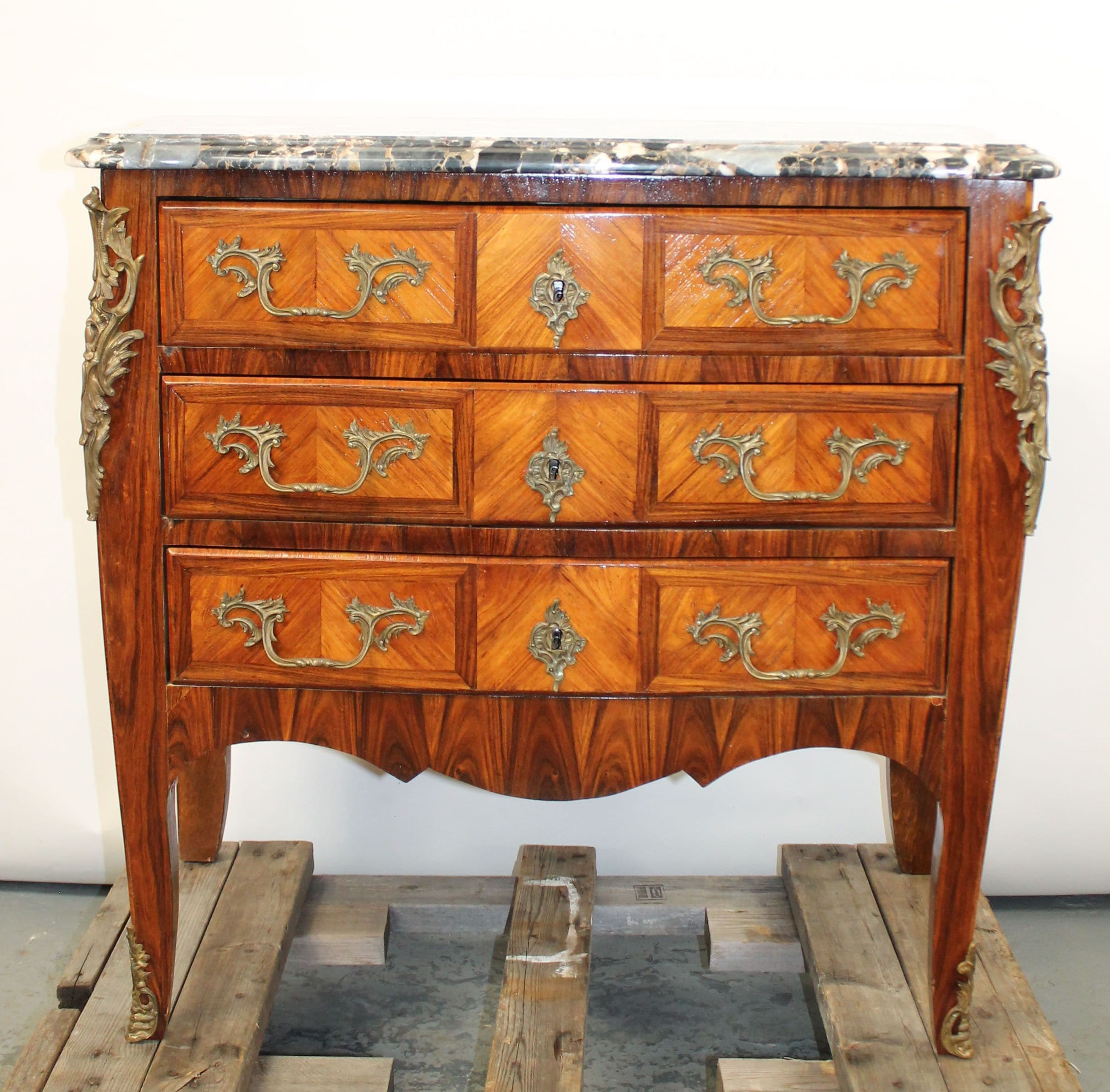French Louis XV marquerty commode