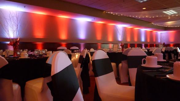 Blackwoods Event Center wedding with red and white color theme.
