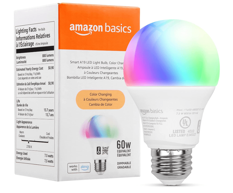 Amazon  Smart LED Light Bulb fun for kids