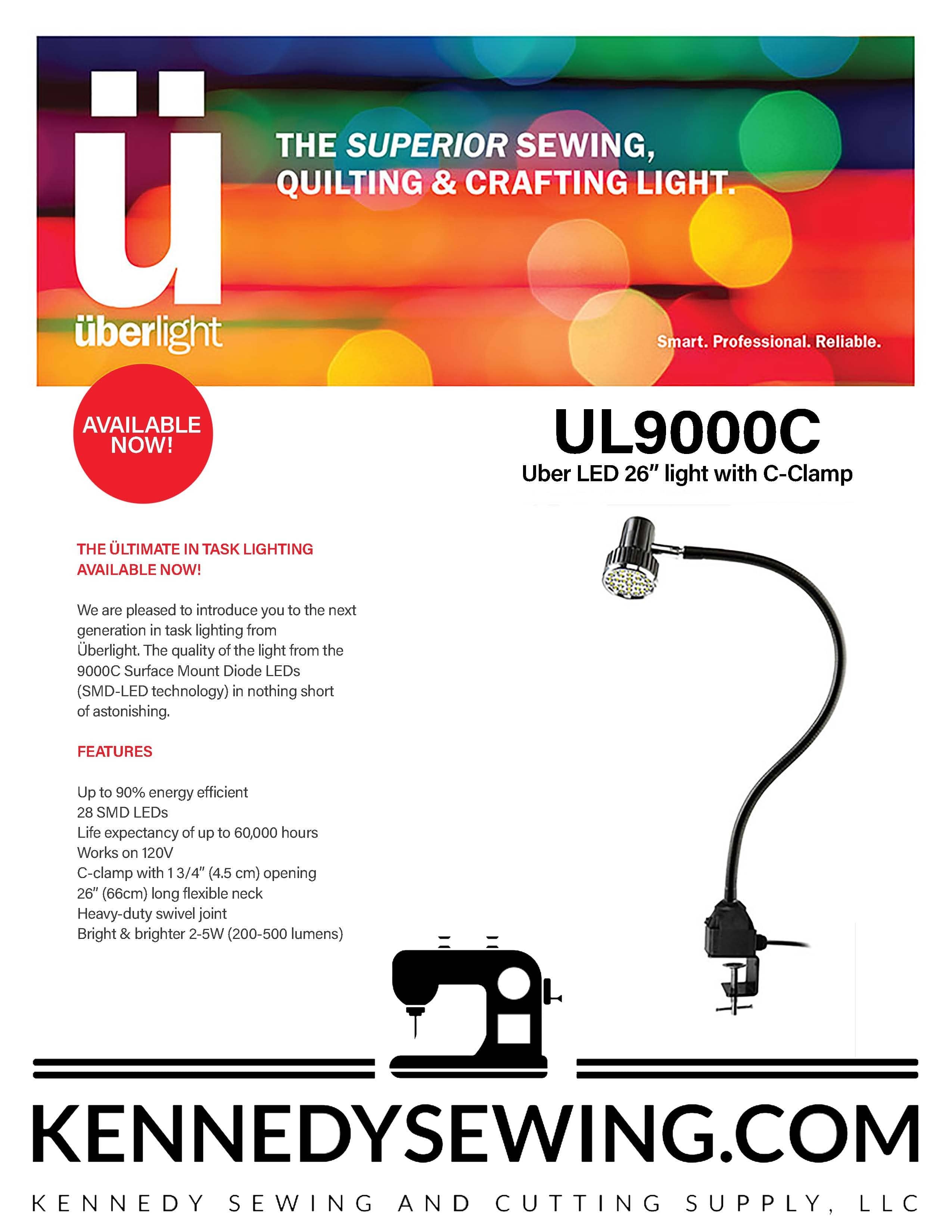 UBERLIGHT UL9000C
LED LIGHT
110 VOLTS
28 SMD LEDs
26" LONG FLEXIBLE NECK
