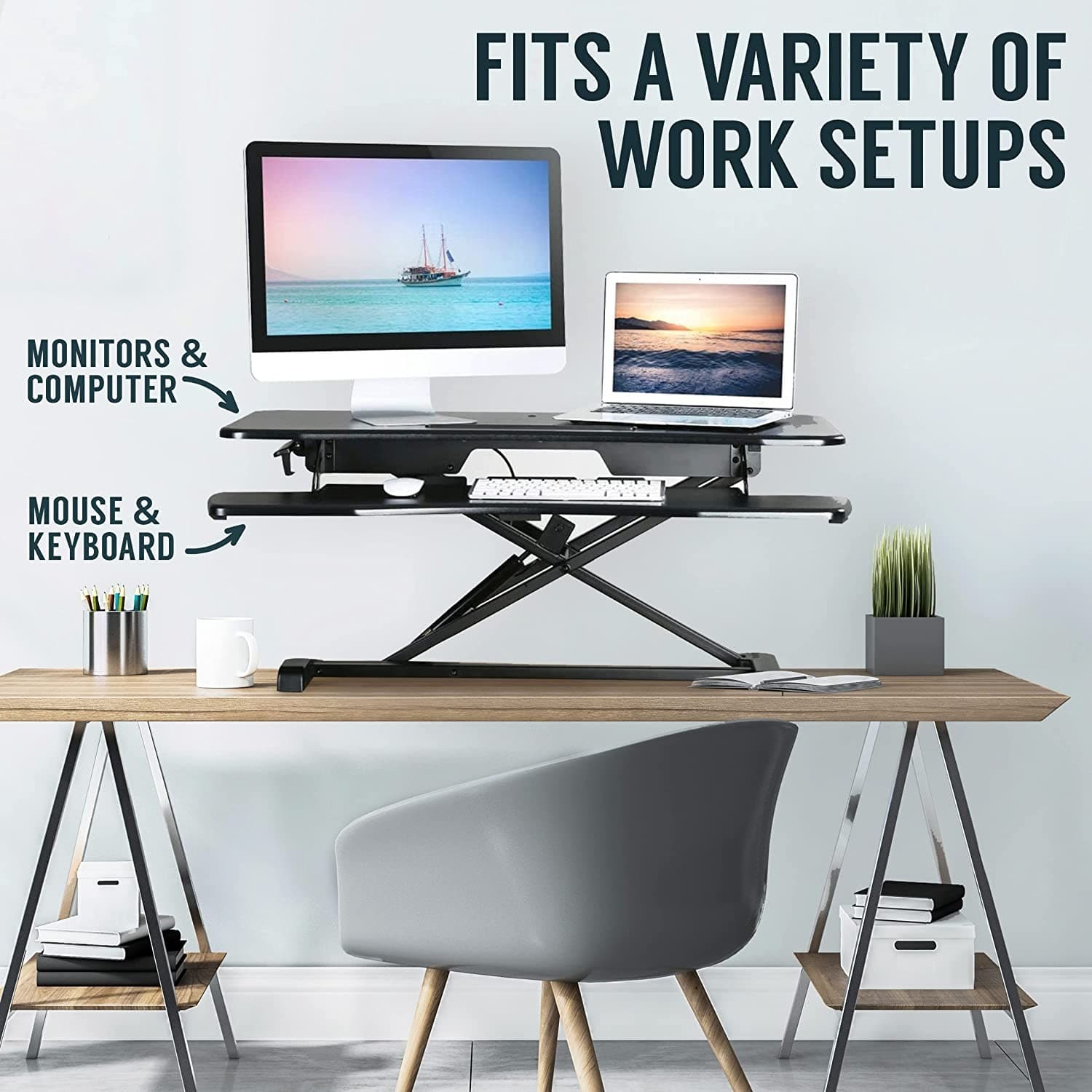 TechOrbit Desk Converter om a desk