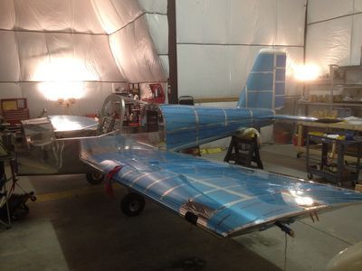 RV12 wing on and moveing on to the next phase