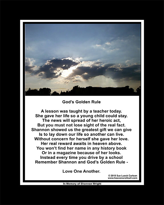 A custom poem telling you that God created us equal and we are to love one another. 