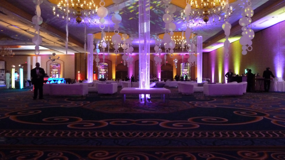 Hilton, downtown Minneapolis. Lighting by Duluth Event Lighting