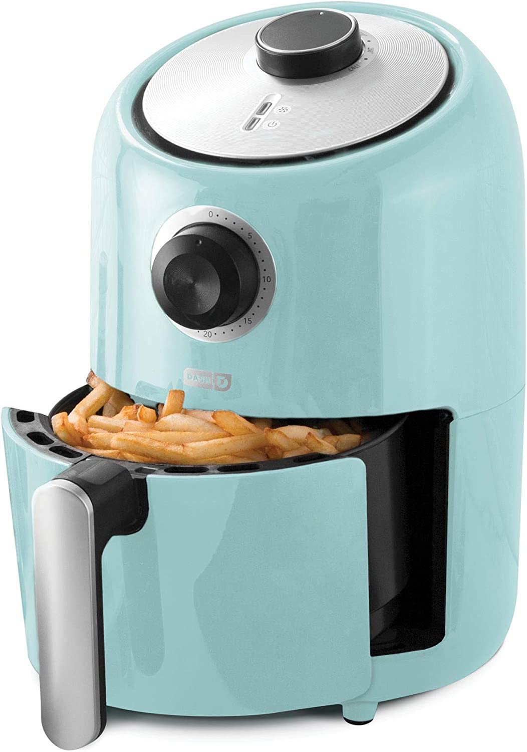 DASH Compact Air Fryer Oven Cooker with Temperature Control, Non-stick Fry Basket, Recipe Guide + Auto Shut off Feature