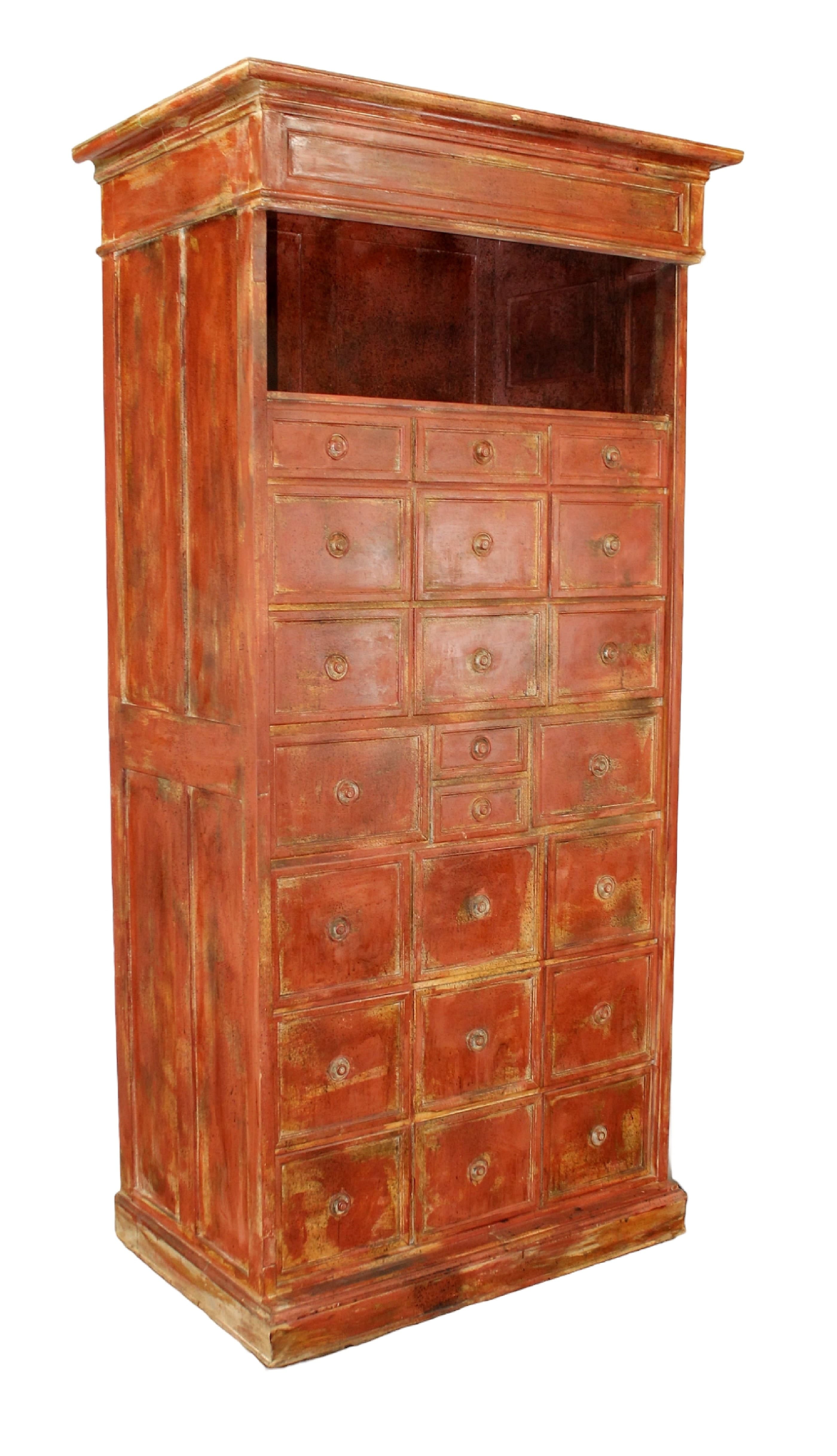 Swedish apothecary cabinet in painted pine
