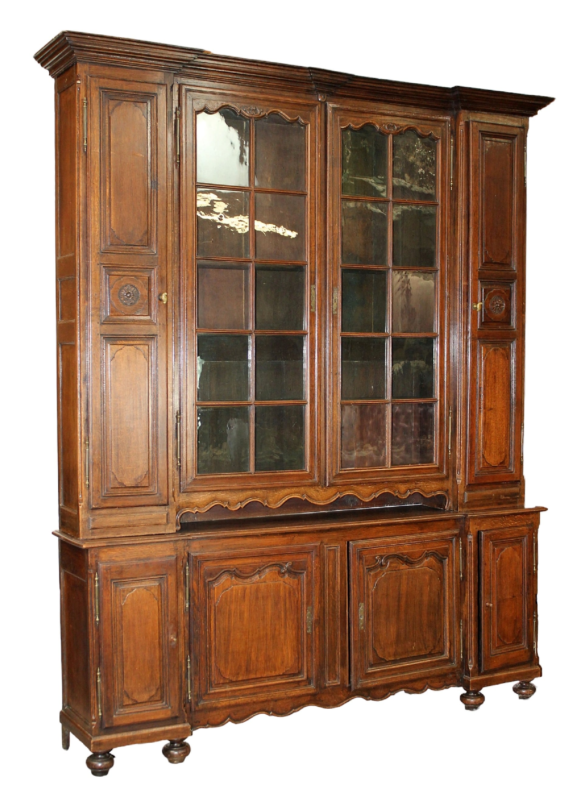 French 4 door library bookcase in oak 