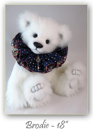 Brodie-hand crafted 18 inch plush synthetic artist bear