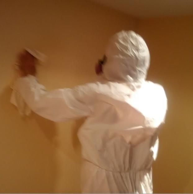 An employee at A1 Eco Mould Asbestos Removal