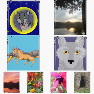 iPad snap cases featuring art and photography by Jennifer Priester.