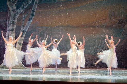 Stage production of the Nutcracker by the Minnesota Ballet, lighting design by Ken Pogin.
