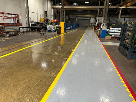line striping for warehouse organization