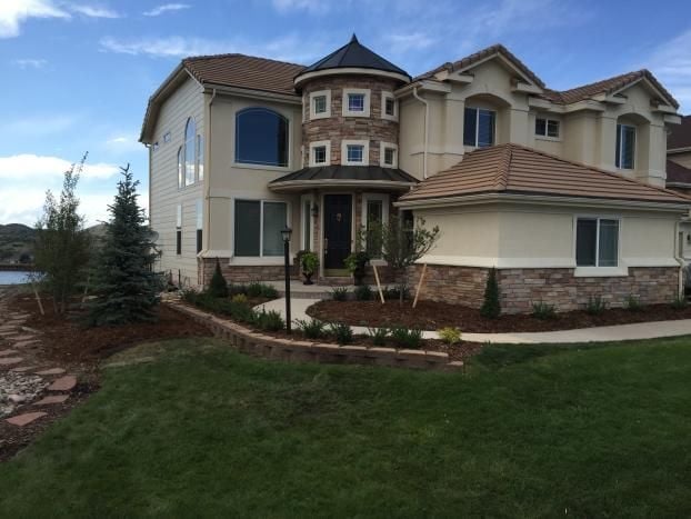 After a completed residential landscaping company project in the Castle Rock, CO area