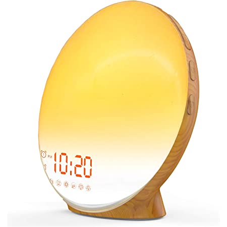 Wake Up Light Sunrise Alarm Clock for Kids, Heavy Sleepers, Bedroom, with Sunrise Simulation, Sleep Aid, Dual Alarms, FM Radio, Snooze,