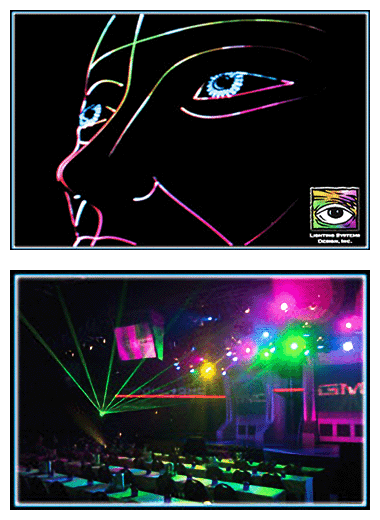 3D computer generated laser graphics for corporate theatre create a stunning look for events.