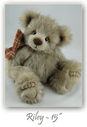 Riley-hand crafted 15 inch plush synthetic artist bear